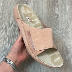 Ecco 2nd Cozmo Pastel Pink Adjustable Suede Padded Sandals MISMATCHED SIZE